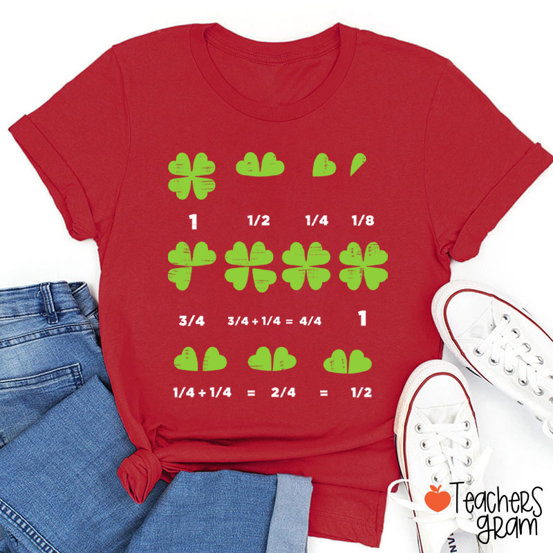 St Patricks Day Math Shamrock Teacher T-Shirt
