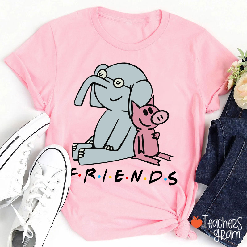 Elephant Good Friends Teacher T-Shirt