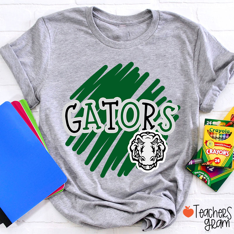 Personalized Mascot Graffiti School Spirit Teacher T-Shirt