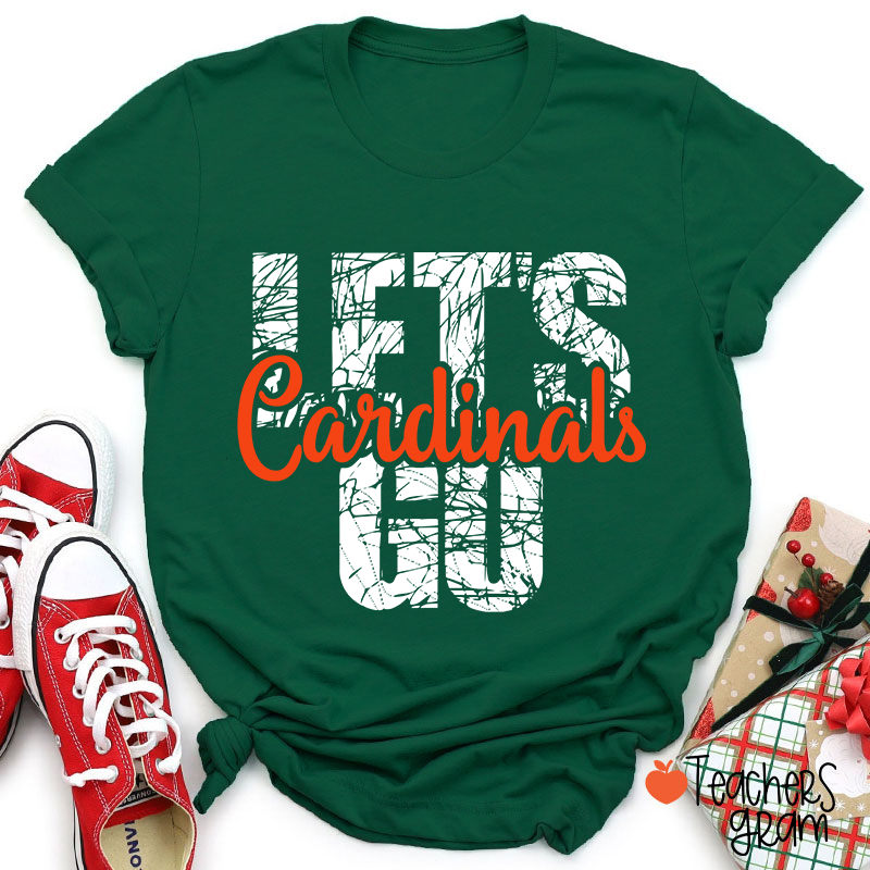 Personalized Mascot Let's Go Teacher T-Shirt