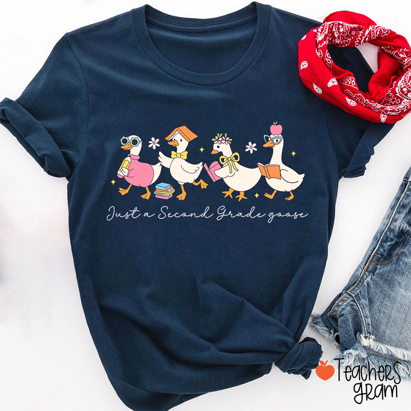 Personalized Grade Just A Goose Teacher T-Shirt