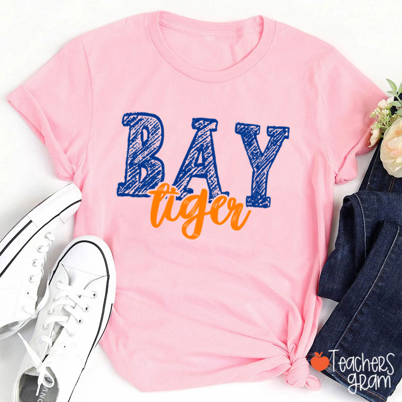 Personalized Mascot And School Name Initials Graffiti Fonts Teacher T-Shirt