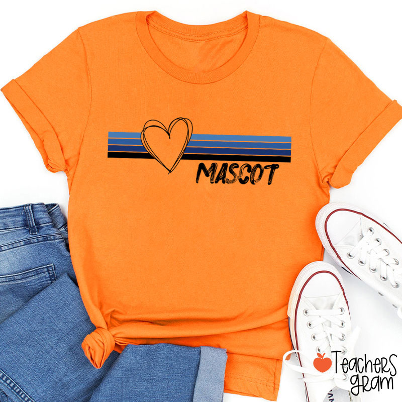 Personalized Mascot Distressed Retro School Spirit Teacher T-Shirt