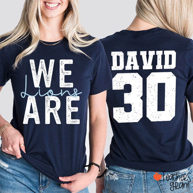 Personalized Mascot We Are Game Day Teacher Two Sided T-Shirt