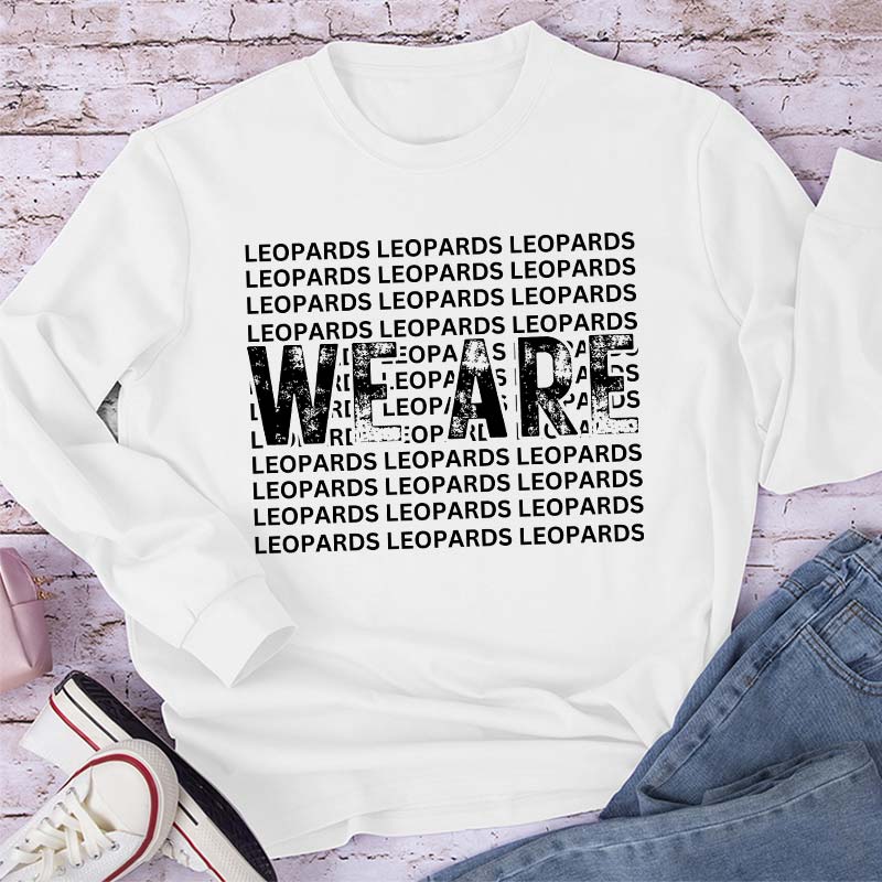Personalized Mascot We Are School Spirit Teacher Long Sleeve T-Shirt