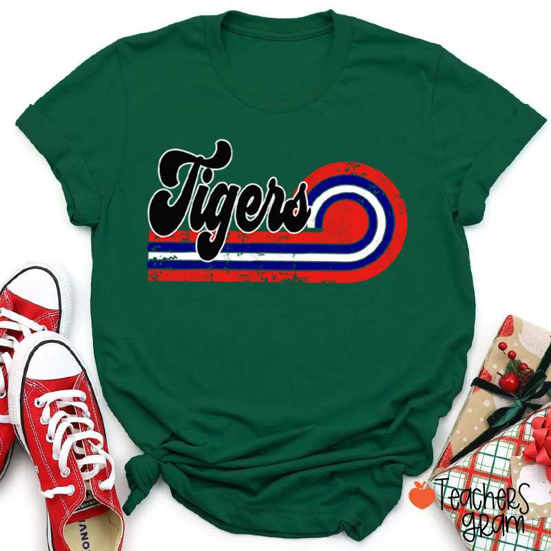 Personalized Retro Mascot School Spirit Teacher T-Shirt