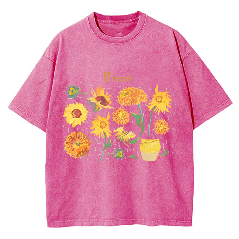 Vincent Sunflower Teacher Washed T-Shirt