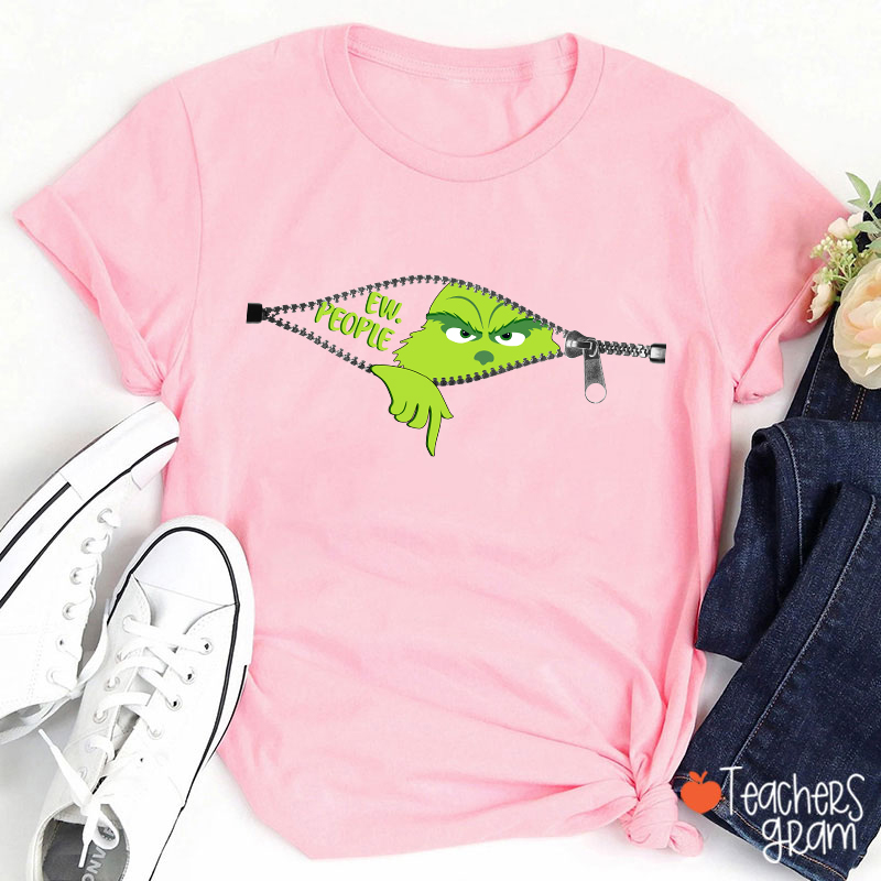 Ew People Christmas Teacher T-Shirt