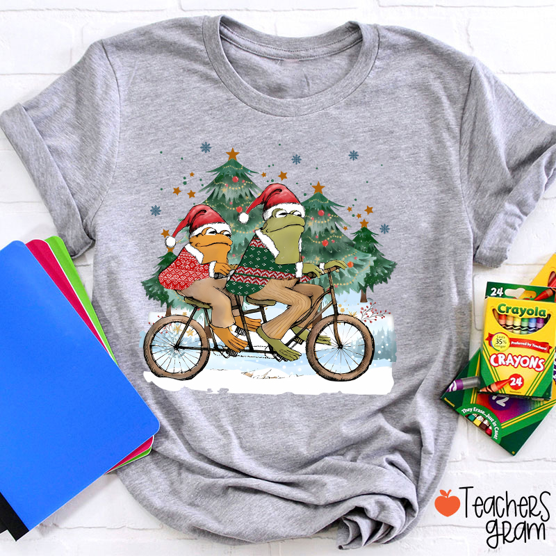 Frog And Toad Christmas Teacher T-Shirt