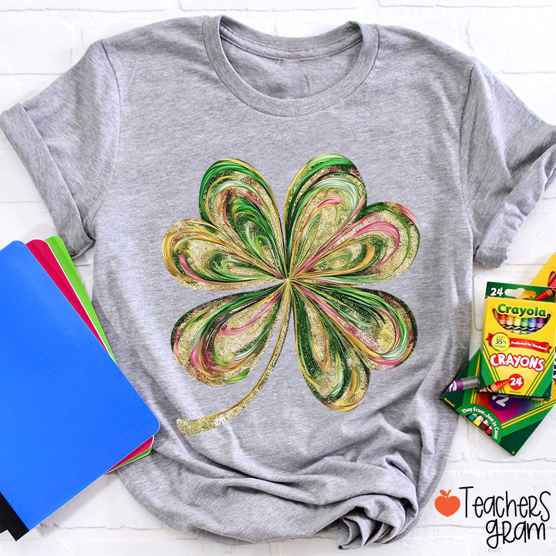 Retro Shamrock Teacher T-Shirt