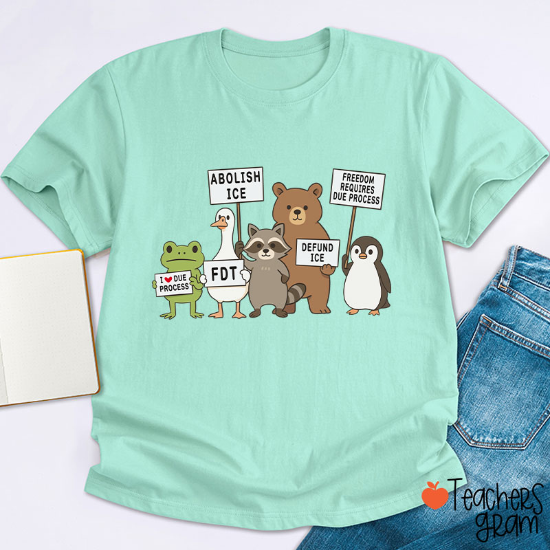 Abolish Ice Goose Comfort Colors Teacher T-Shirt