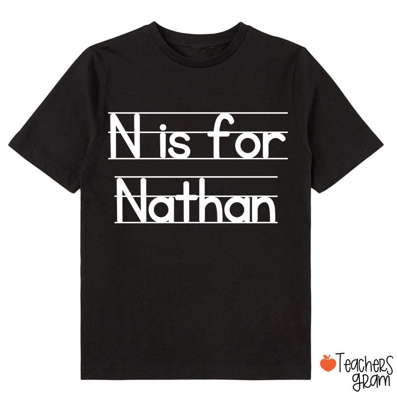 Personalized N Is For Nathan Kids T-Shirt