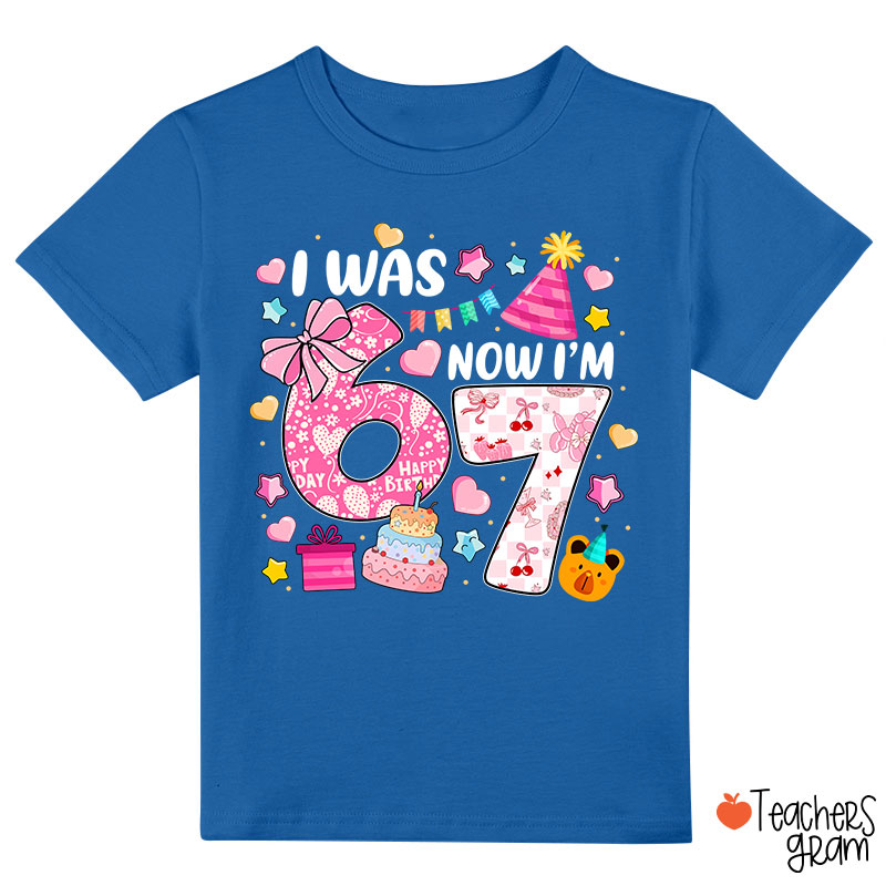 I Was 6 Now I'm 7 Birthday Class T-Shirt