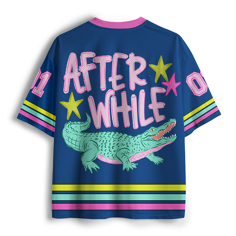 Later Gator After While Crocodile Teacher Mesh Jersey