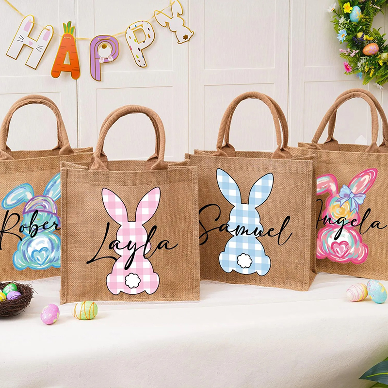 Personalized Easter Bunny Tote Bag