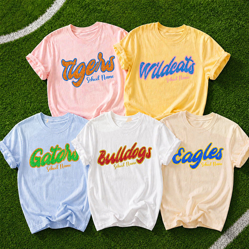 Personalized Mascot Script Text Teacher T-Shirt