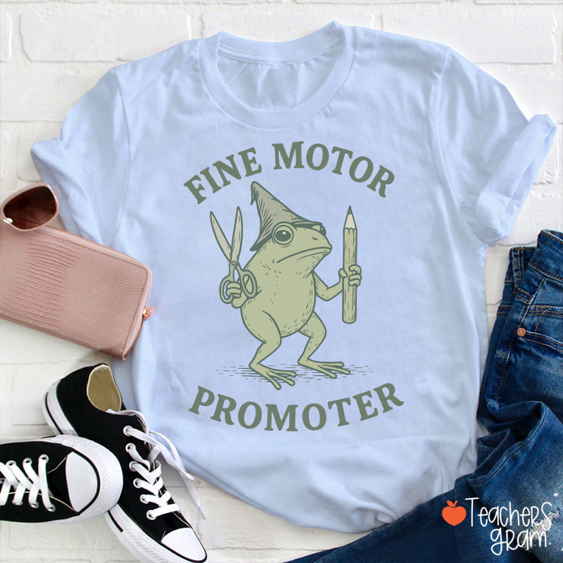 Fine Motor Promoter Wizard Frog OT Teacher T-Shirt