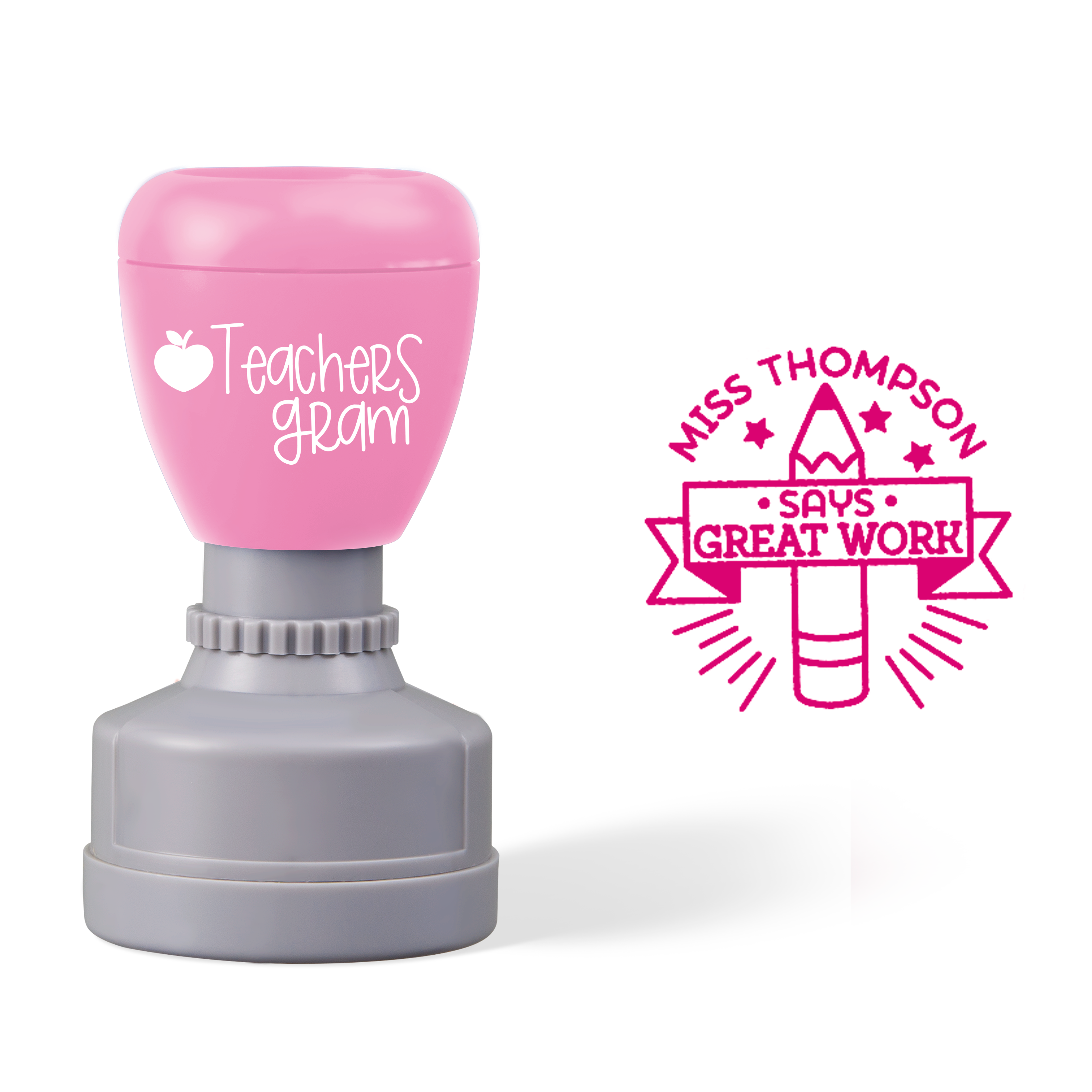 Personalized Your Teacher Says Great Work Teacher Stamp