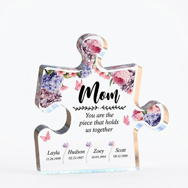 Personalized 1cm Acrylic Puzzle Ornament