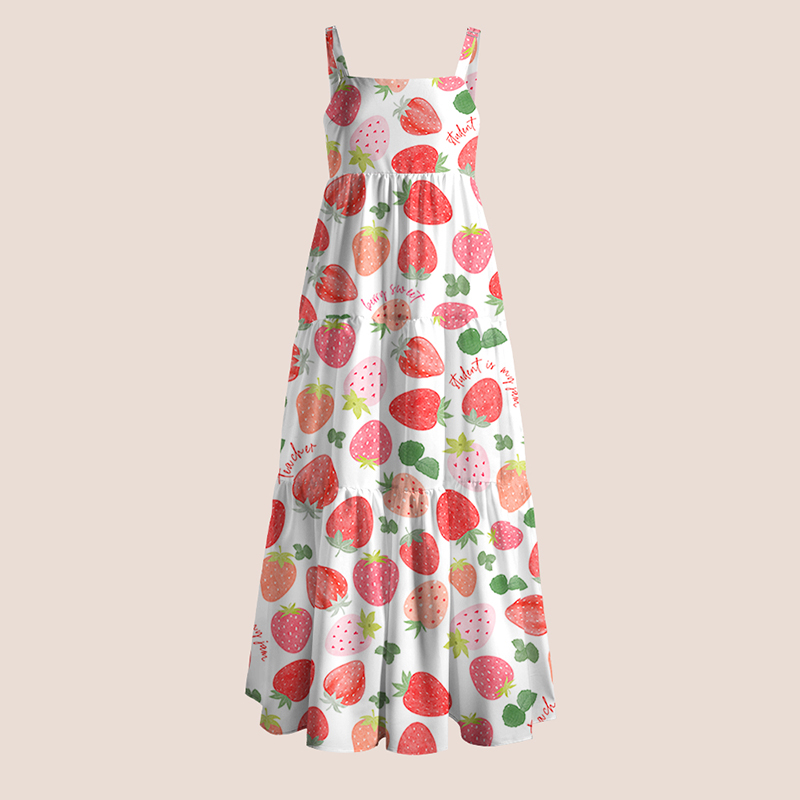Strawberry Teacher Slip Dress