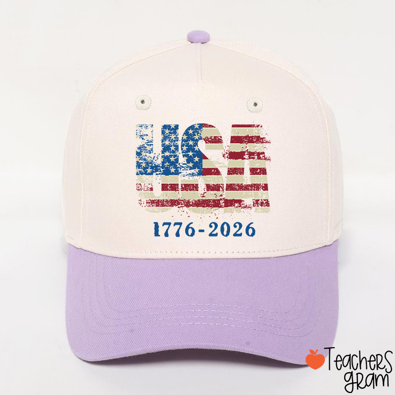 USA 1776-2026 Teacher Baseball Cap