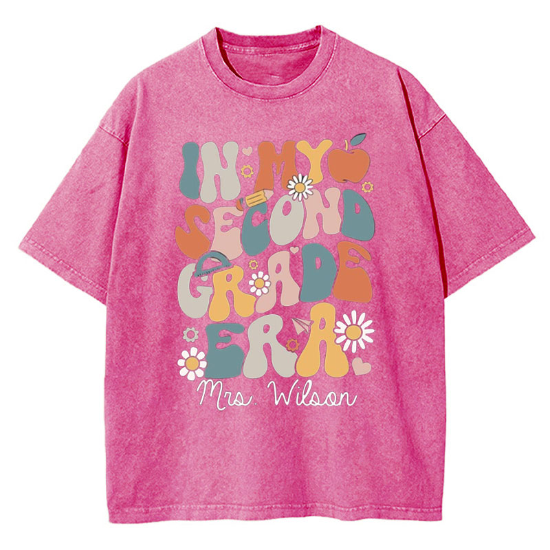 Personalized In My Grade Era Teacher Washed T-Shirt