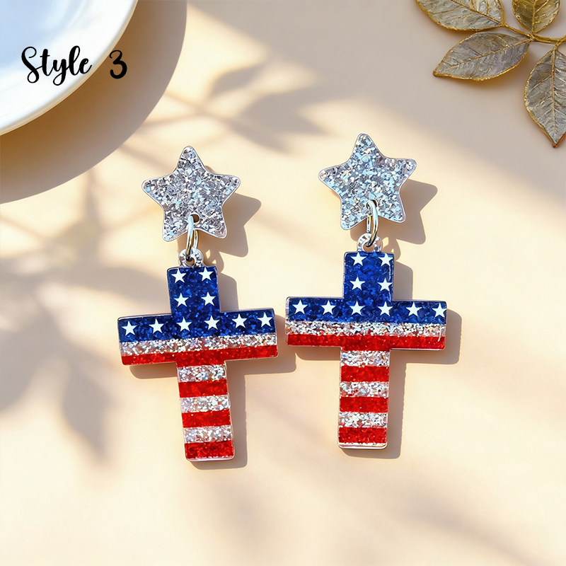 American Independence Day Teacher Acrylic Earrings