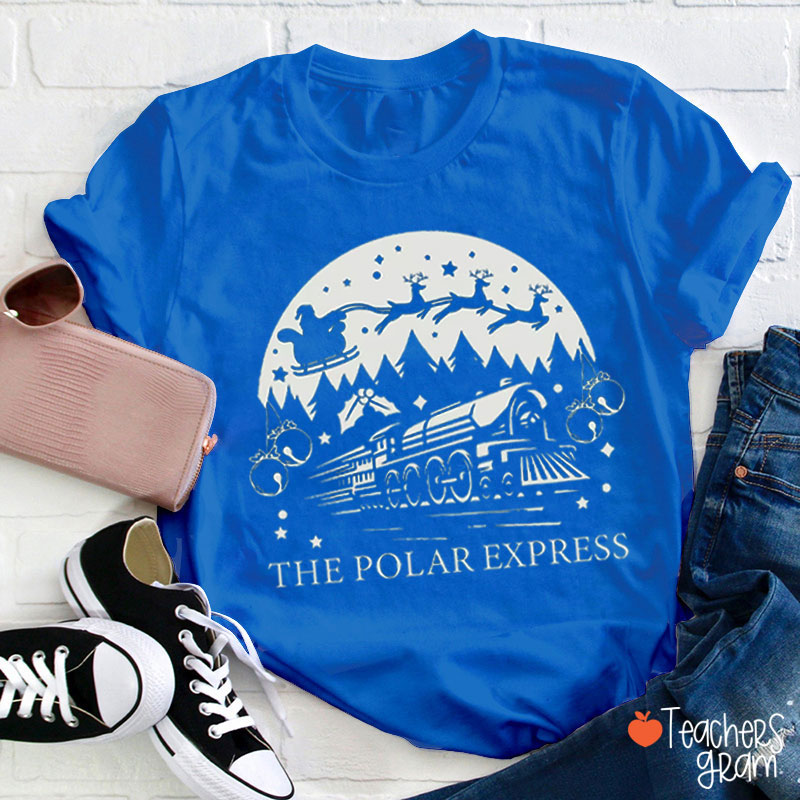 The Polar Express Christmas Vibes Teacher T-Shirt