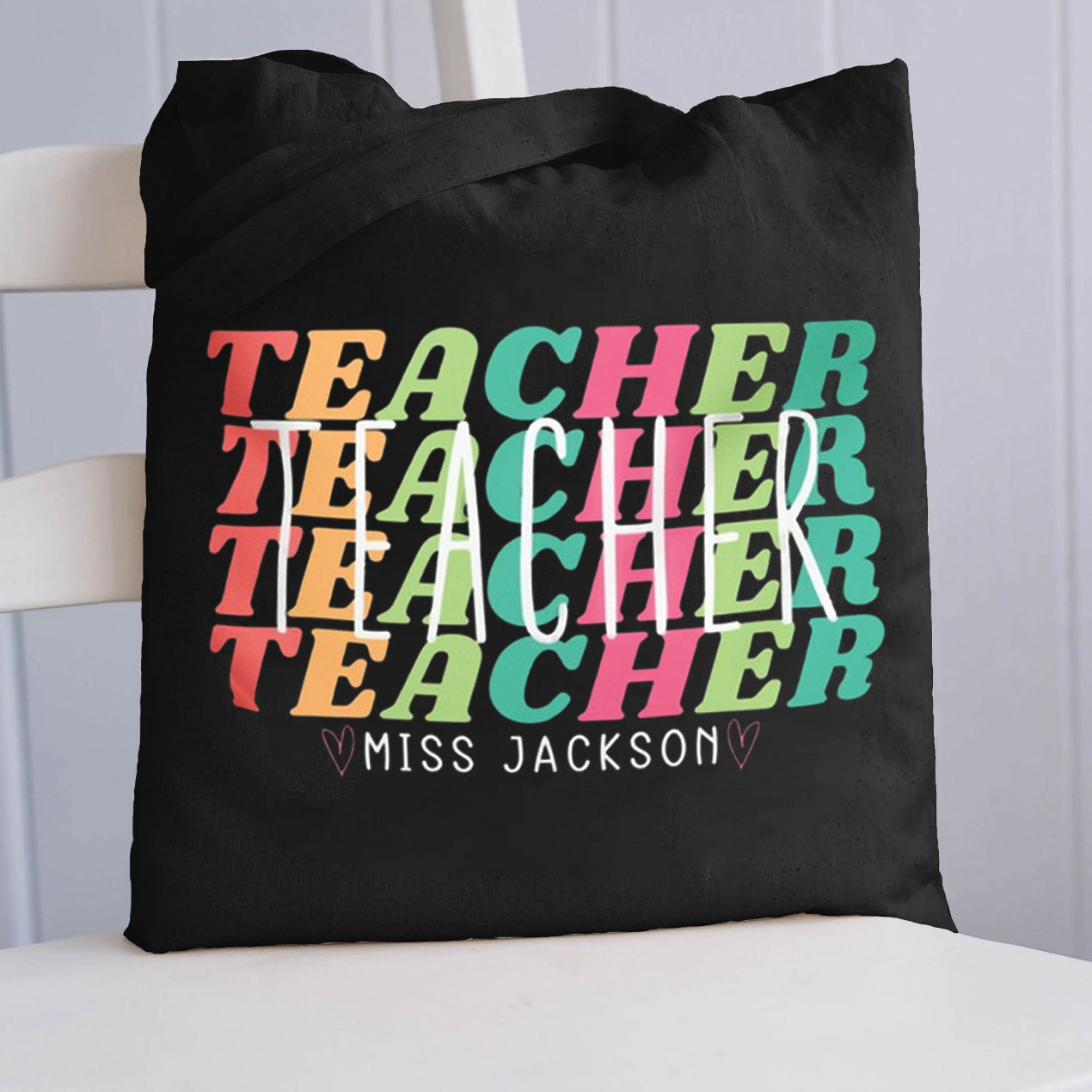 Personalized Teacher Name Teacher Tote Bag