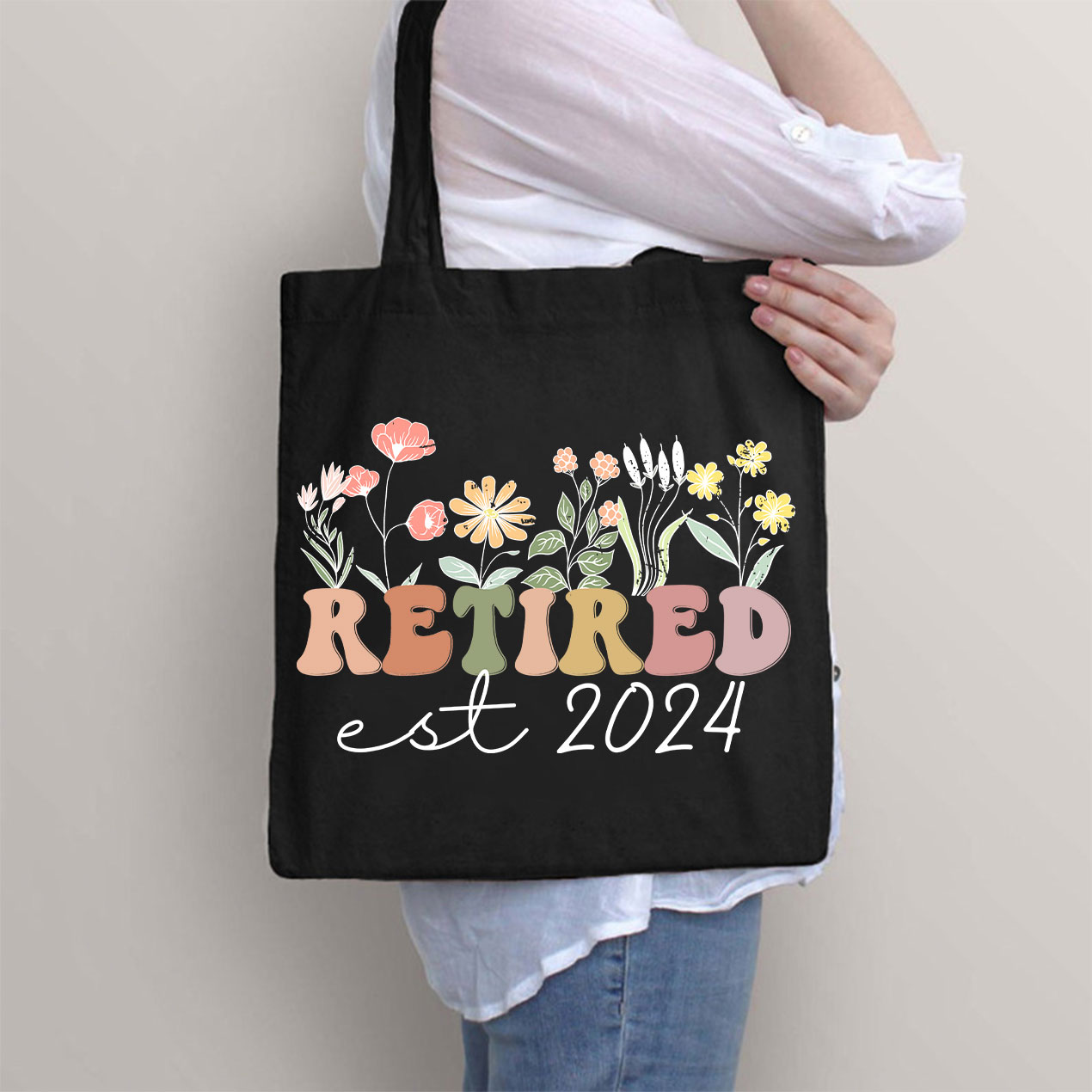 Personalized Retired Est Tote Bag