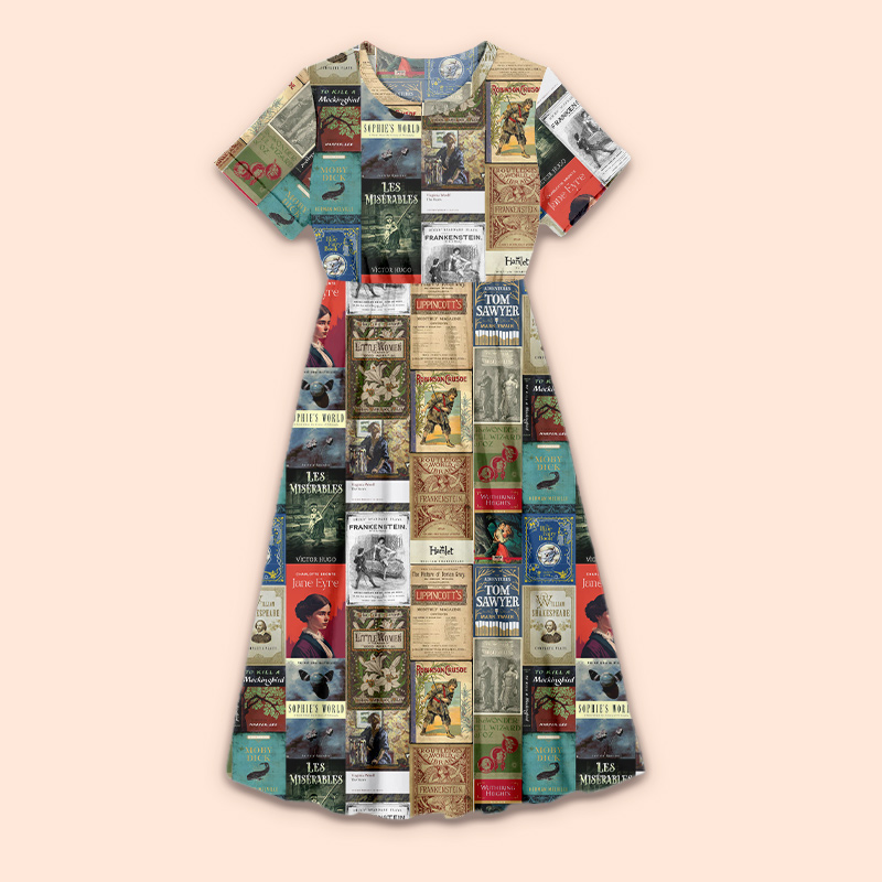 Masterpiece Literature Teacher Printed One Piece Dress