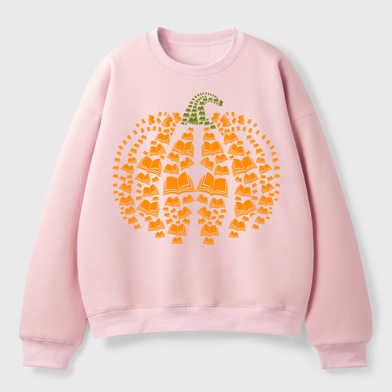 Halloween Pumpkins And Books Teacher Fleece Sweatshirt
