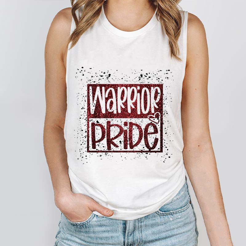 Personalized Mascot Confetti And Glitter Teacher Tank Top