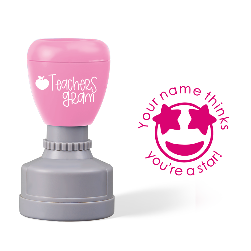 Personalized Name Thinks You Are A Star Teacher Stamp