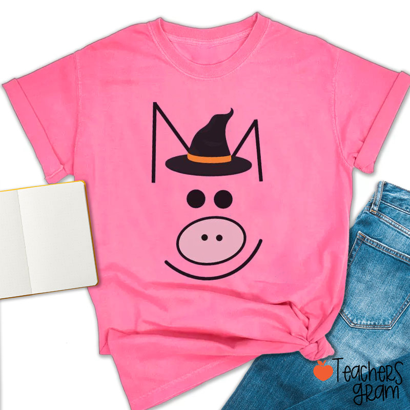 Personalized Halloween Book Character Teacher T-Shirt