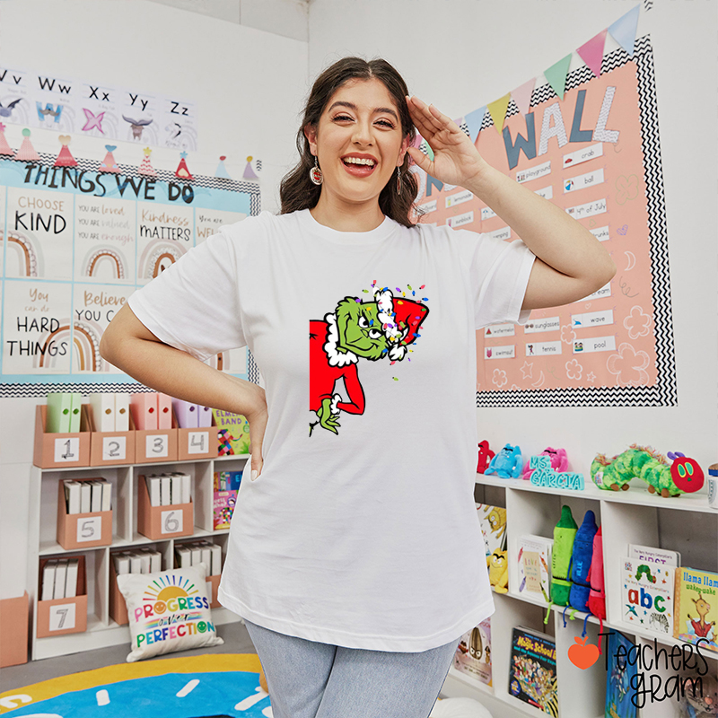 Personalized Bundle Christmas Mean Guy Teacher T-Shirt