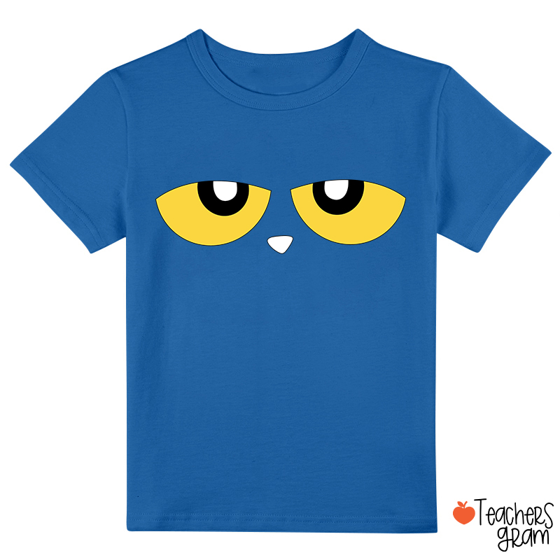 Cute Cartoon Blue Cat Eyes Class T-Shirt