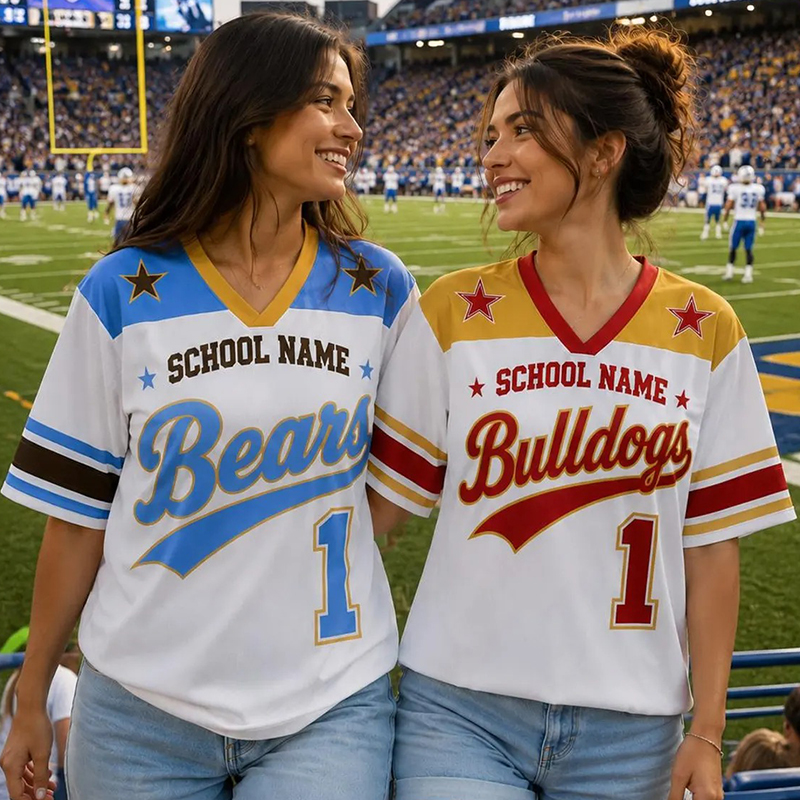 Personalized School Name Mascot And Number Contrast Teacher Mesh Jersey