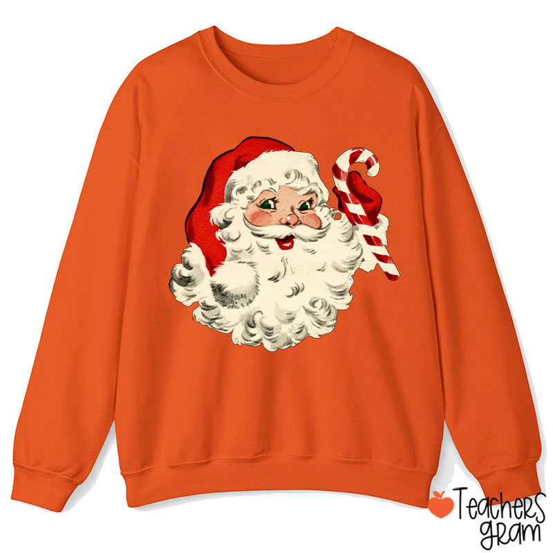 Retro Style Santa Claus Teacher Sweatshirt