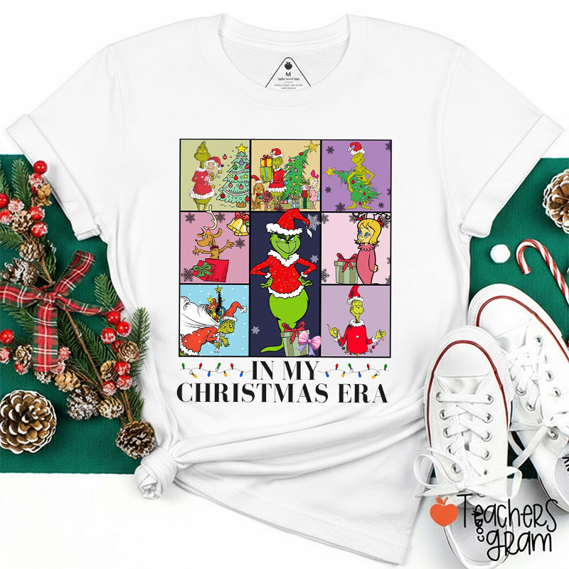 In My Christmas Era Green Guy Teacher T-Shirt