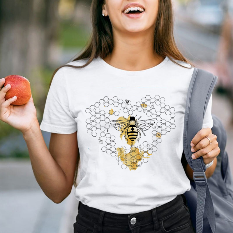 Bee Kind Heart Teacher T-Shirt