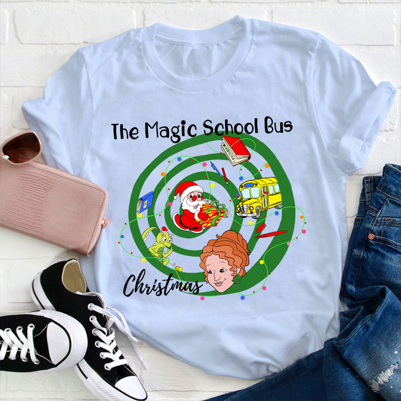 The Magic School Bus Christmas Teacher T-Shirt