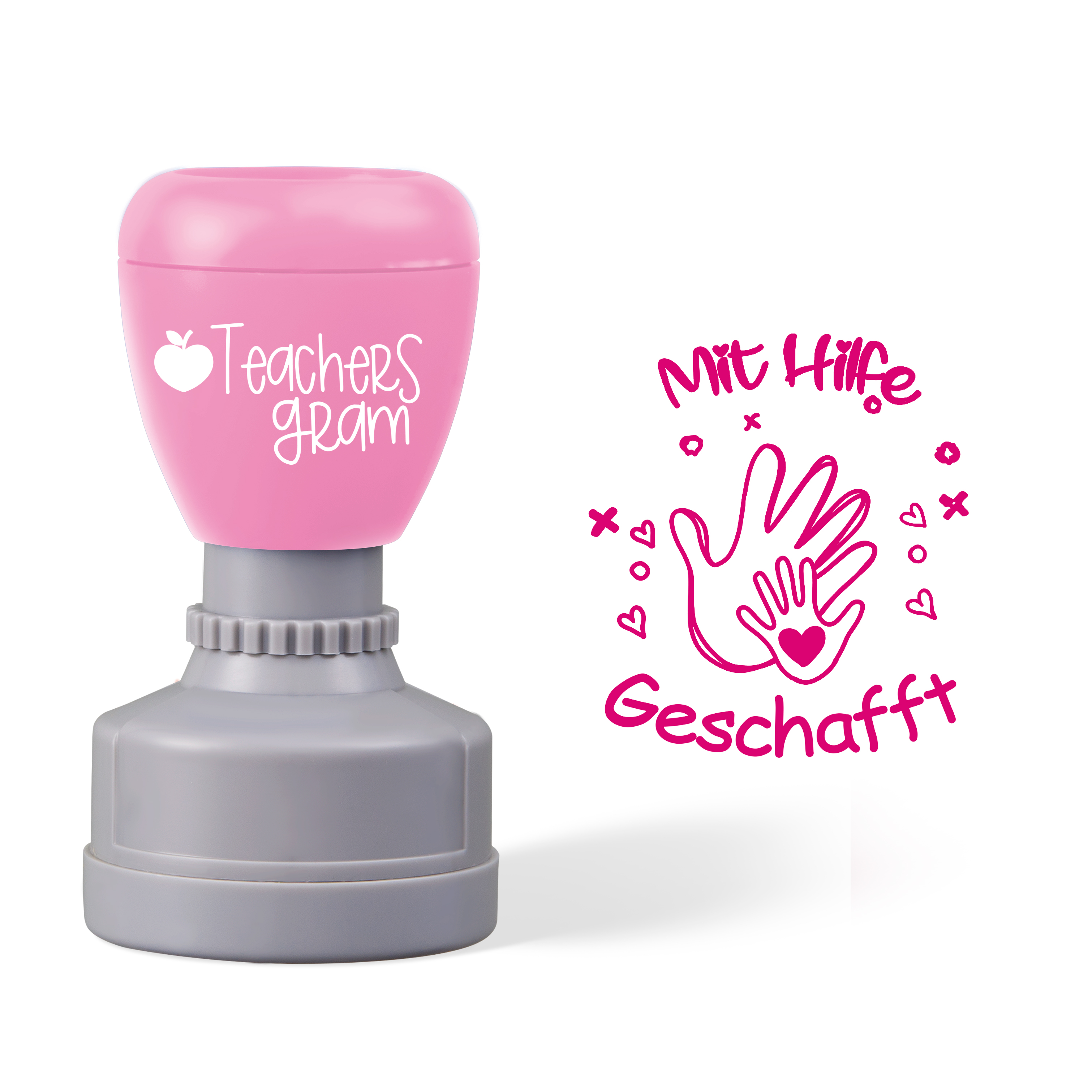 Mit Hilfe Geschafft German Teacher Stamp