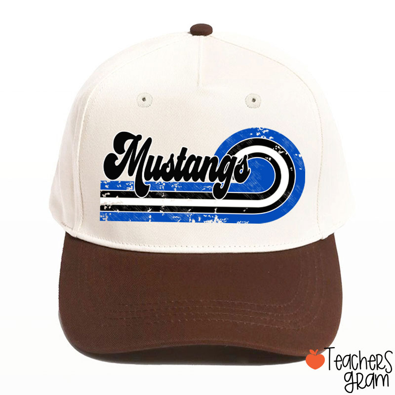 Personalized Retro Mascot School Spirit Teacher Baseball Cap