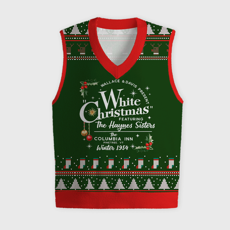 White Christmas Teacher Ugly Christmas Vest