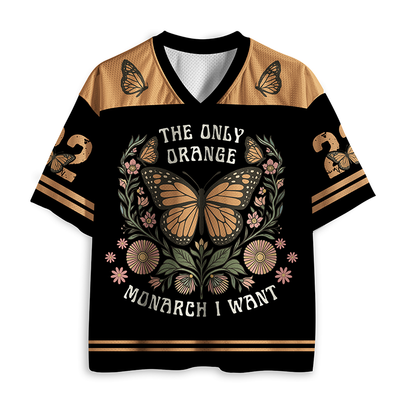 Personalized The Only Orange Monarch I Want Teacher Mesh Jersey