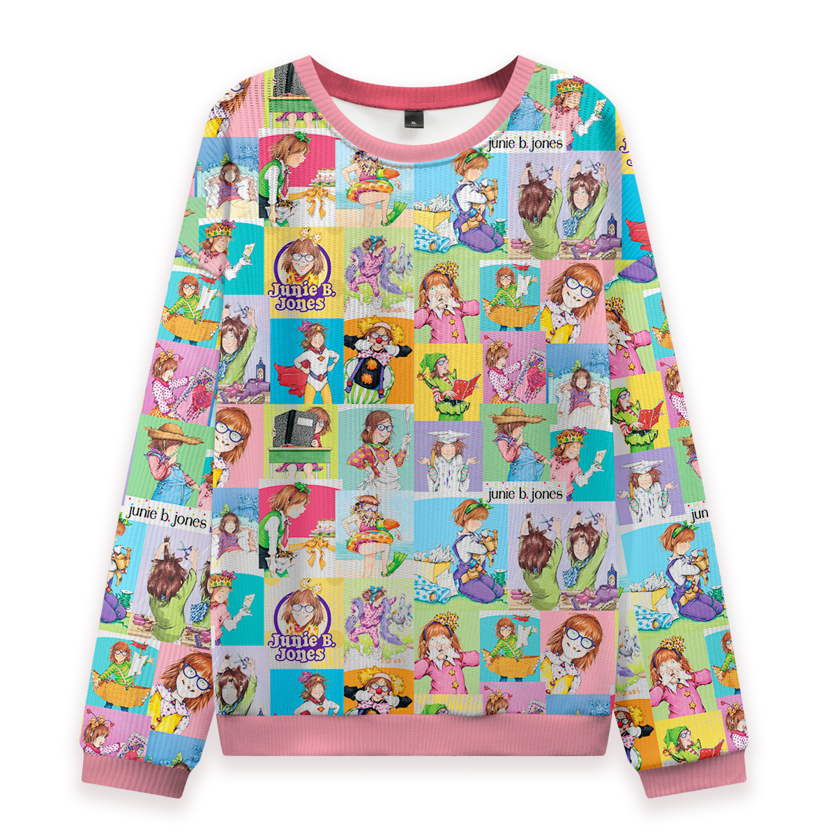 Happy Little Girl Book Character Teacher Ugly Knit Sweatshirt