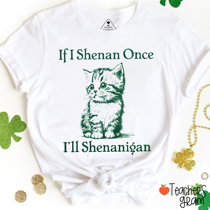 Shenanigan Cat Teacher T-Shirt