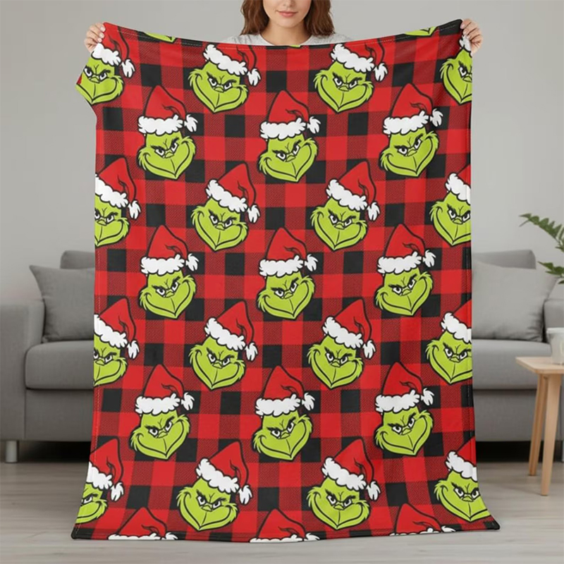 Mean Guy Christmas Plaid Teacher Blanket