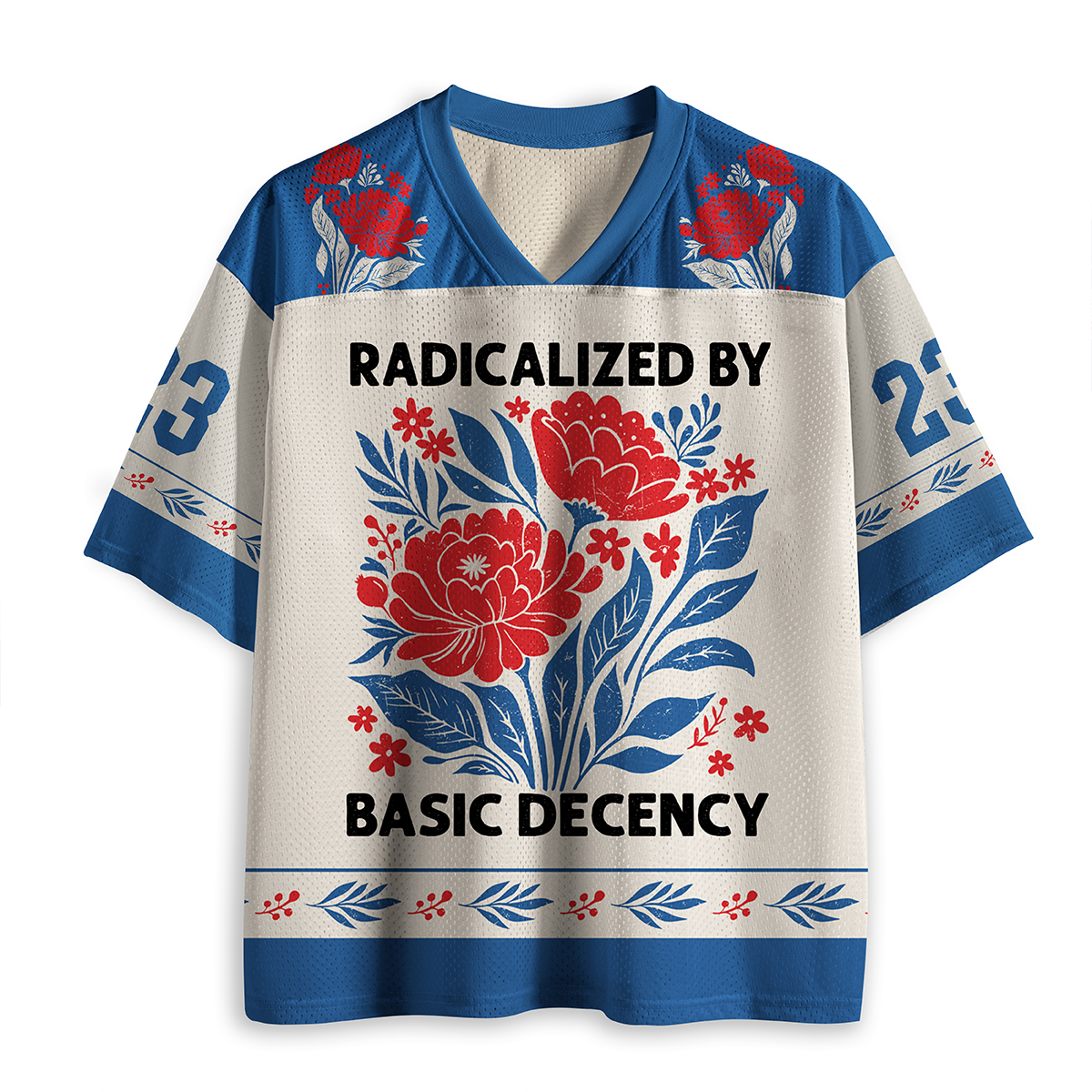 Personalized Radicalized By Basic Decency Teacher Mesh Jersey